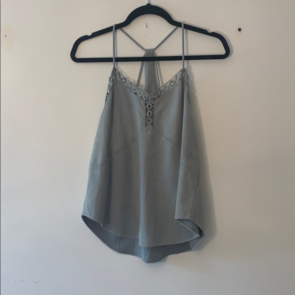 Light blue suede top